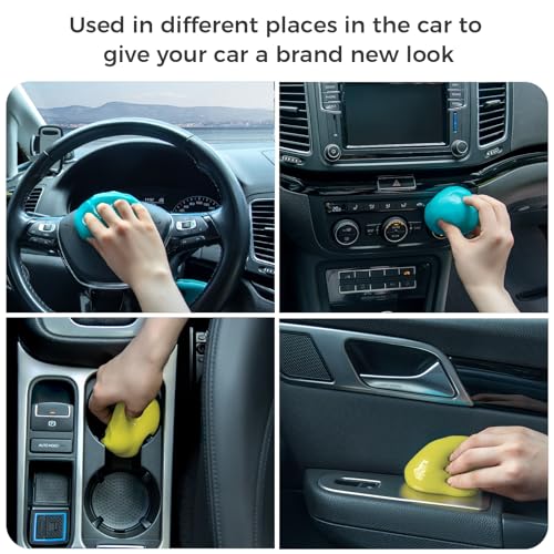 Image of ColorCoral Car Cleaning Gel 2Pack Car Clean Putty, Universal Car Interior Cleaner Slime, Perfect Keyboard Cleaning Kit Supplies, Auto Detailing Tools Accessories, Dust Remover Gifts for Men Women