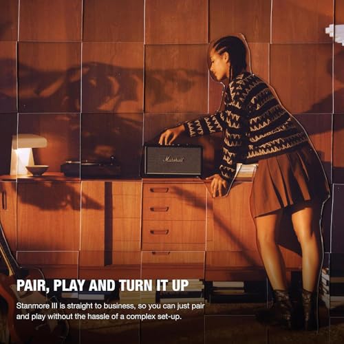 Image of Marshall Stanmore III Wired Connectivity Home Speaker with Bluetooth 5.2 & RCA or 3.5mm Input - Black