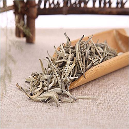 100g (0.22LB) Aguja de Plata, Té Blanco Baihaoyinzhen Punta Blanca, Pekoe Árbol Viejo, Comida Orgánica Natural, Té Crudo Chin