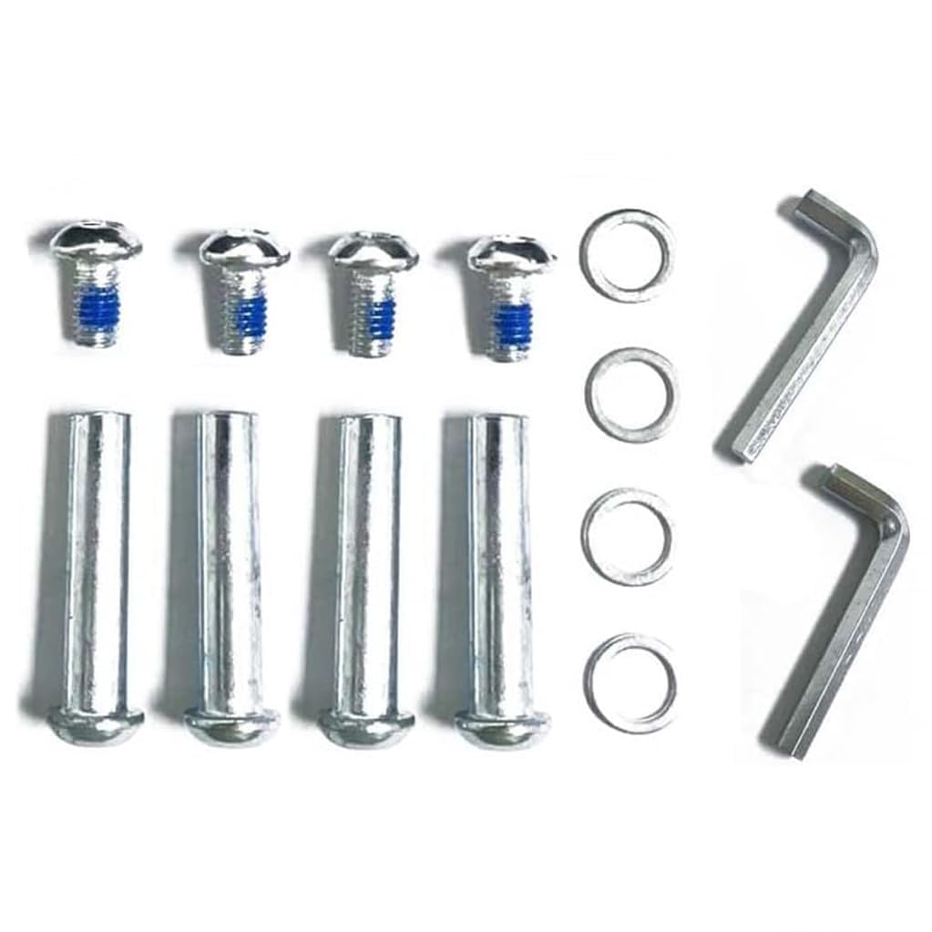 OD 8mm/0.31in Shaft Hex Socket Screw Inline Skate Wheel Roller Blades Replacement Skate Wheel Axles Repair kit w/Installation Tools (8 * 45mm/0.31 * 1.77in)
