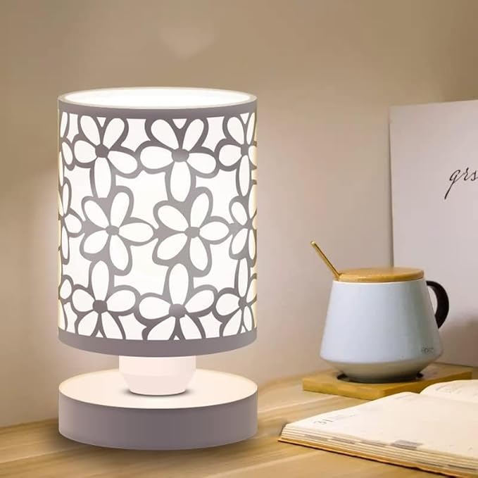 Table Lamp,small lamp for nightstand with Metal Shade, Side Table Lamp