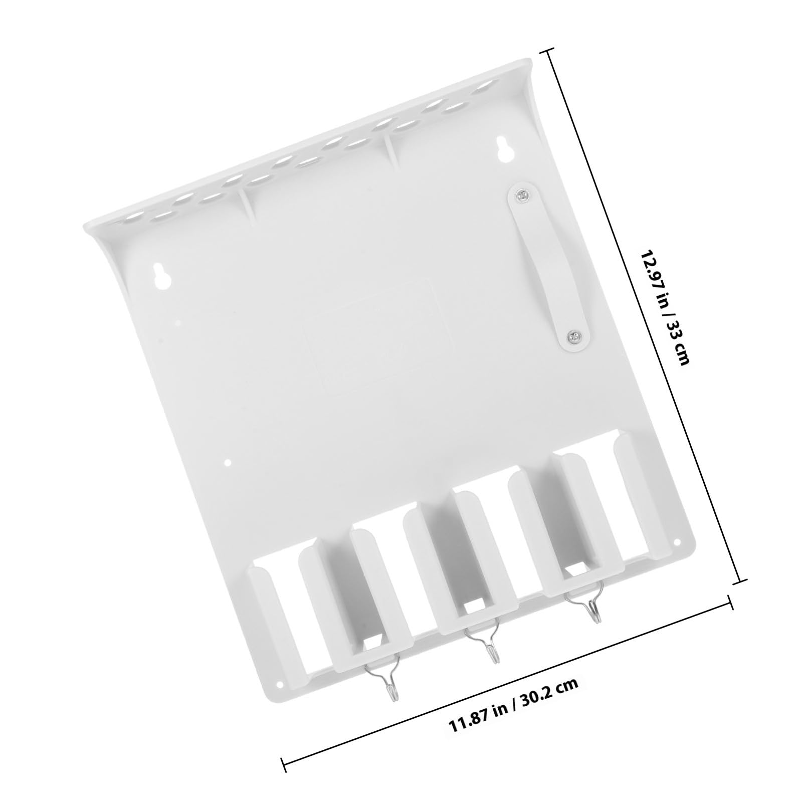 ULTECHNOVO Soporte de Pared para Cortapelos Profesional Blanco, Organizador para Tijeras y Herramientas de Peluquería, Estante Multifuncional para Máquina Cortapelos y Cepillos de Cabello,