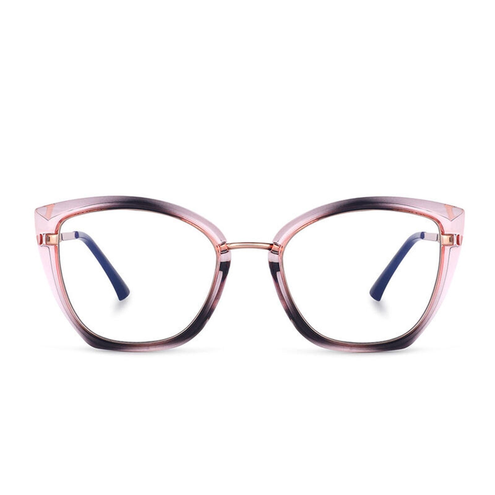 Lunettes de Lecture avec Monture Yeux de Chat Élégante, Lunettes en TR90 et Métal, Charnières à Ressorts, Mode Accessoire pour Femmes