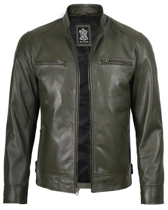 Decrum Cafe Racer Lambskin Jacket