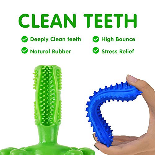 Dog Chew Toys for Puppies Teething, 14 Pack Dog Rope Toys Tug of War Dog Toy Bundle Toothbrush iq Treat Ball Squeaky Rubber Bone Durable Dog Chew Toys for Small Dogs Pet Toys Puppy Toys - Thumbnail 3
