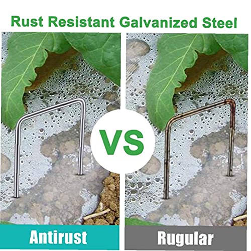 Tuimiyisou Verzinkte tuinstakes gazon pegs Weed membraan landschap U-vormige pegs voor onkruidbestrijding 30 stuks… - Image 4