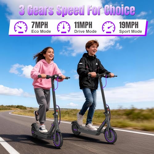 Image of WERHY Electric Scooter, 500W /350W Powerful Motor & 19MPH Top Speed, 16 /25 /27 Miles Range, Folding E Scooter with Dual Braking for Teens and Adults