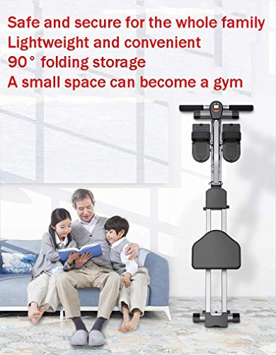 Image of Foldable Rowing Machines Rowing Machine for Home Use Foldable Indoor Rowing Machine Rowing Bench Abdominal Fitness Equipment Hd Data Display 90 Folding Storage Double Track