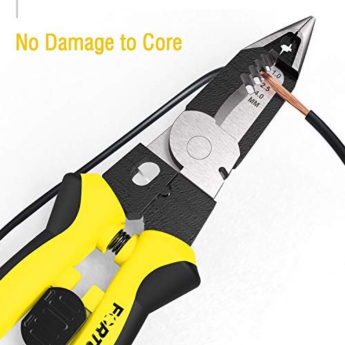 Fortunew Wire Stripper Multi-function Multi tool 7-in-1 Combi Plier 8 Inches DIY Electrical Wiring Work Cable Cutter Sharp-nose Plier Wire Crimper