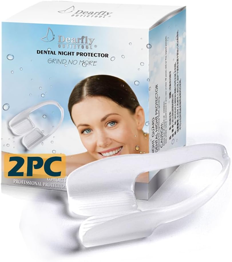 Grind No More Protetor Bucal Noturno para Dentes: Conforto Total em Silicone, Pronto para Usar, 2 Peças (Pacote de 1) com Caixa de Armazenamento