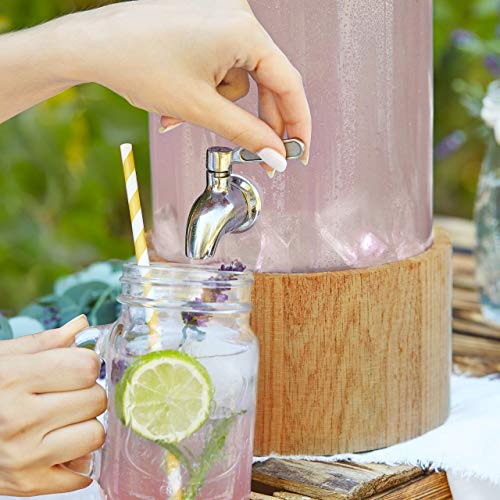 SPRINGLANE Dispenser di Bevande con Rubinetto in Acciaio Inox, Contenitore in Vetro con Supporto di Legno, Distributore… - immagine 4