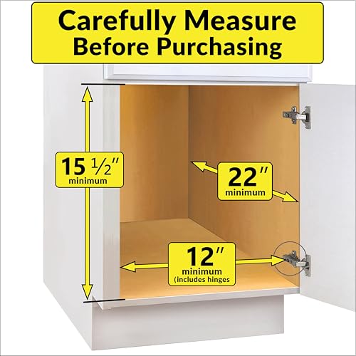 Image of LYNK PROFESSIONAL SELECT Pull Out Under Sink Kitchen Cabinet Organizer - 11.5 in. x 21 inch deep Drawer - Sliding Shelf Organizer and Undersink Storage Shelves - Lifetime Ltd. Warranty - Chrome