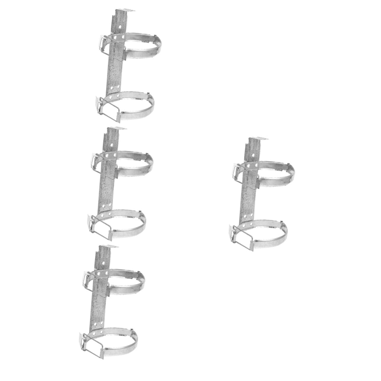 Mikikit 4 Piezas Soporte de Montaje de Extintor de Incendios de Hierro Rack de Pared Galvanizado Resistente la Corrosión para Uso Hogar Oficina y Cocina Soporte Práctico y Seguro para