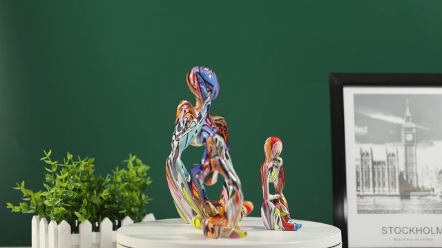 Set de 3 Figuras Decorativas Estatua Pensador en Resina miniatura 7