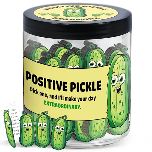 DEARMINE 60 Positive Pickle Cards Jar, Stocking...