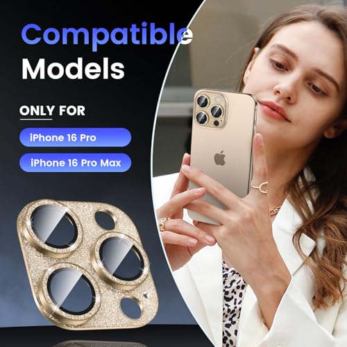 Protection d'objectif iPhone 16 Pro Max anti-rayures en alliage d'aluminium noir