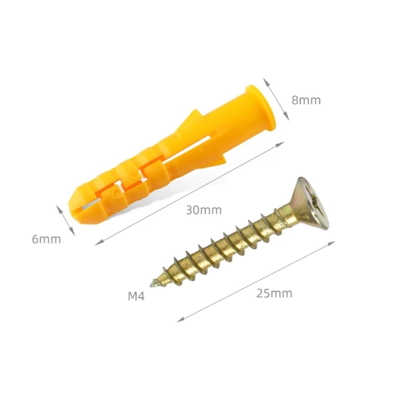 Juego de Tapones de Pared, Tacos de expansión de Cola de pez con Tornillos (Paquete de 20/40 Unidades) for diversas Superficies(20pcs)