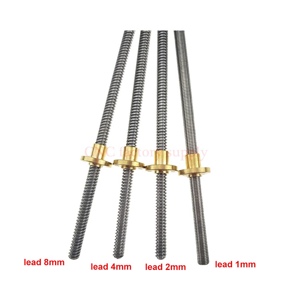 Sale 3pcs/lot 3D Printer THSL-500-8D Lead Screw Dia 8MM Pitch 1mm Lead 1mm Length 500mm with Copper Nut