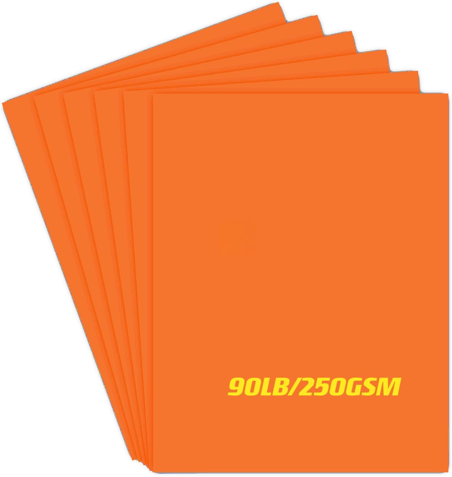 50Sheets Orange Cardstock Paper, 8.5 x 11 Card stock for Cricut, Thick Construction