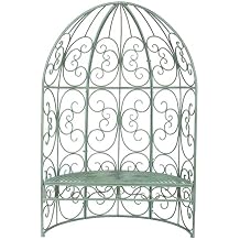 Garden Arch with Bench,Metal Trellis Arbor Arch,Metal Arbor Archway for Climbing Plant & Two People Seat Bench |Outdoor Lawn Backyard Decor