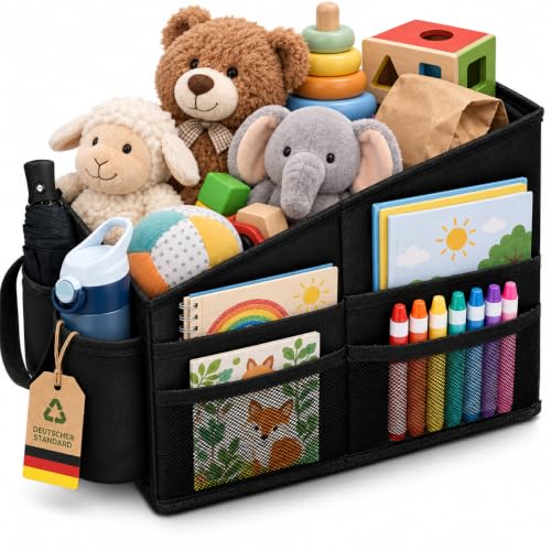 WOCVRYY Auto Organizer Kinder Rücksitz, Stabil Faltbar 600D Oxford