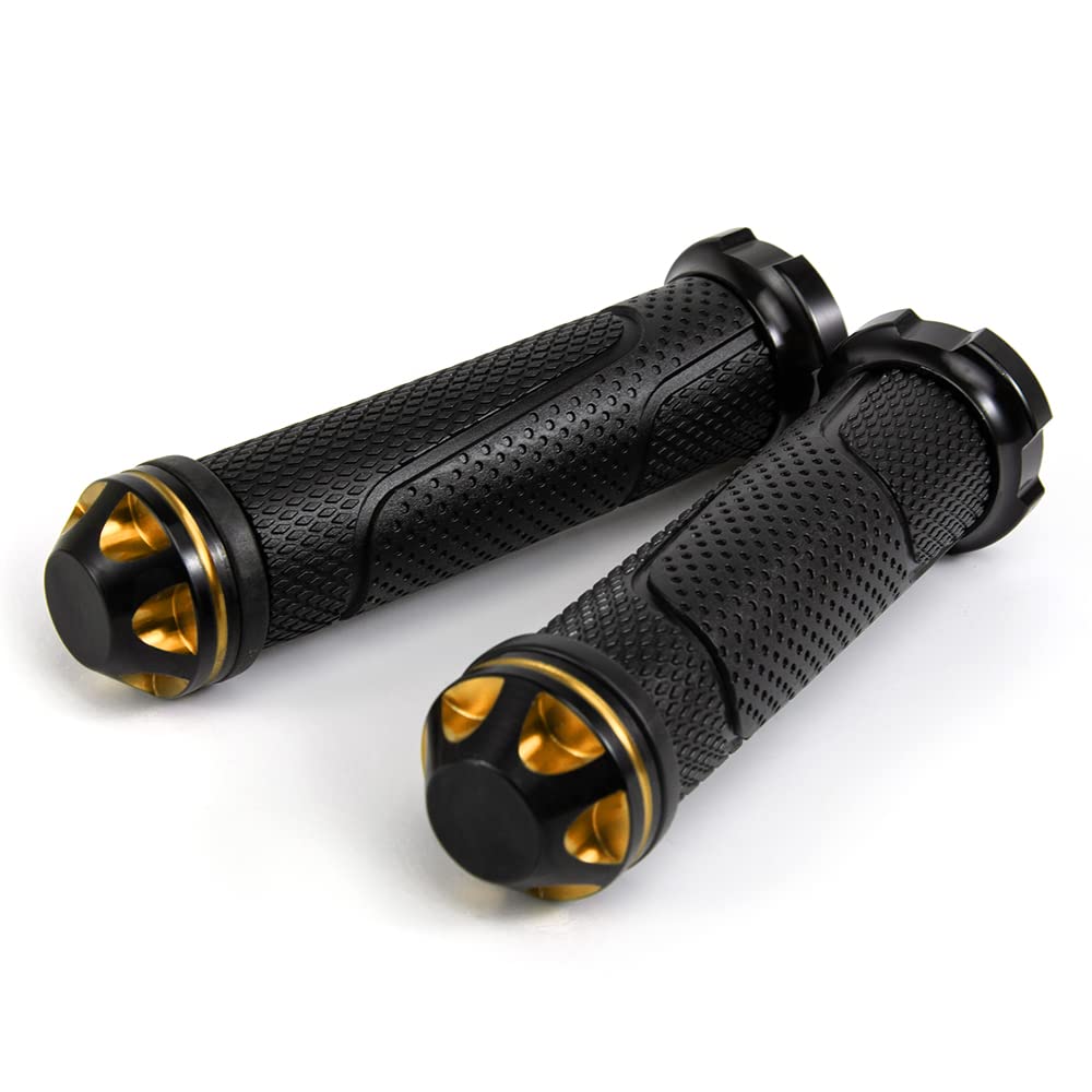 Poignée Moto Universel 7/8" Poignet Moto 22mm Aluminium Poignées pour Cafe Racer Bobber Chopper Scooter E-Bike ATV UTV Street Bike Dirty Bike