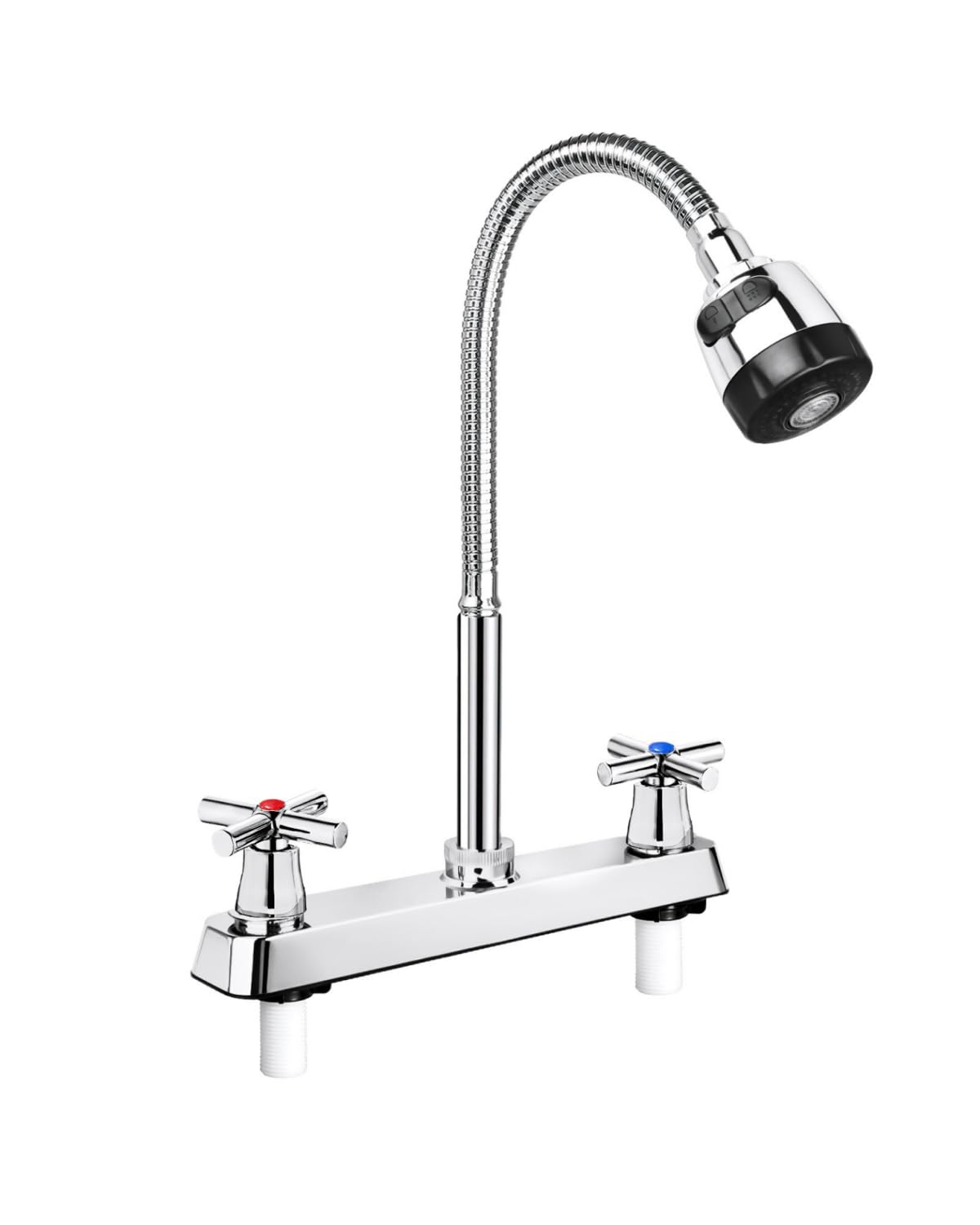 Mezcladora para Fregadero, Grifo Flexible, Llave para Cocina con 2 Asas(B)