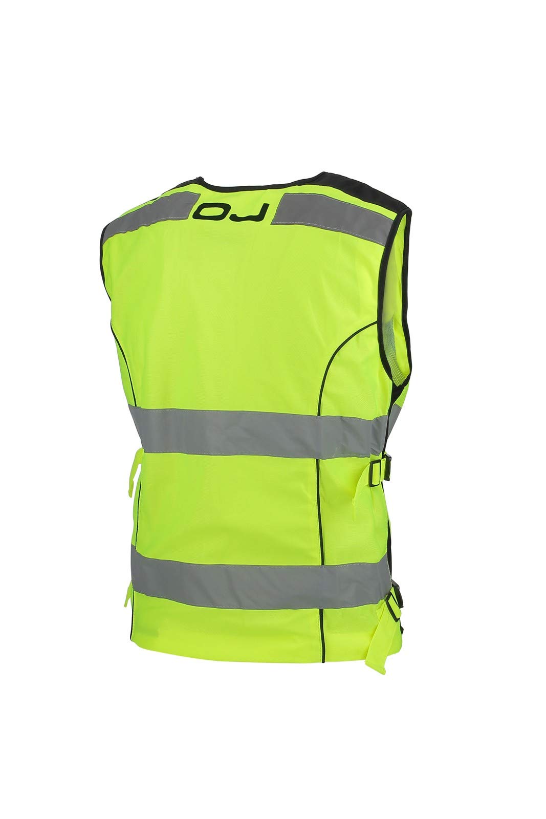OJ Gilet Alta Visibilit Certificato EN 1150 Flash Tessuto Esterno Poliestere Giallo Unisex