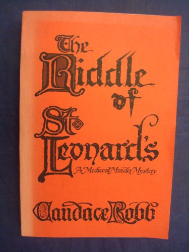 THE RIDDLE OF ST. LEONARD'S: An Owen Archer Mys... 0434003271 Book Cover