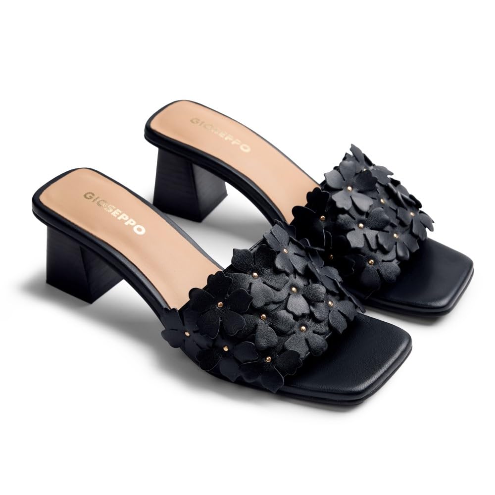 GIOSEPPO Women's Tangub Open Heel, Black, 7.5 UK