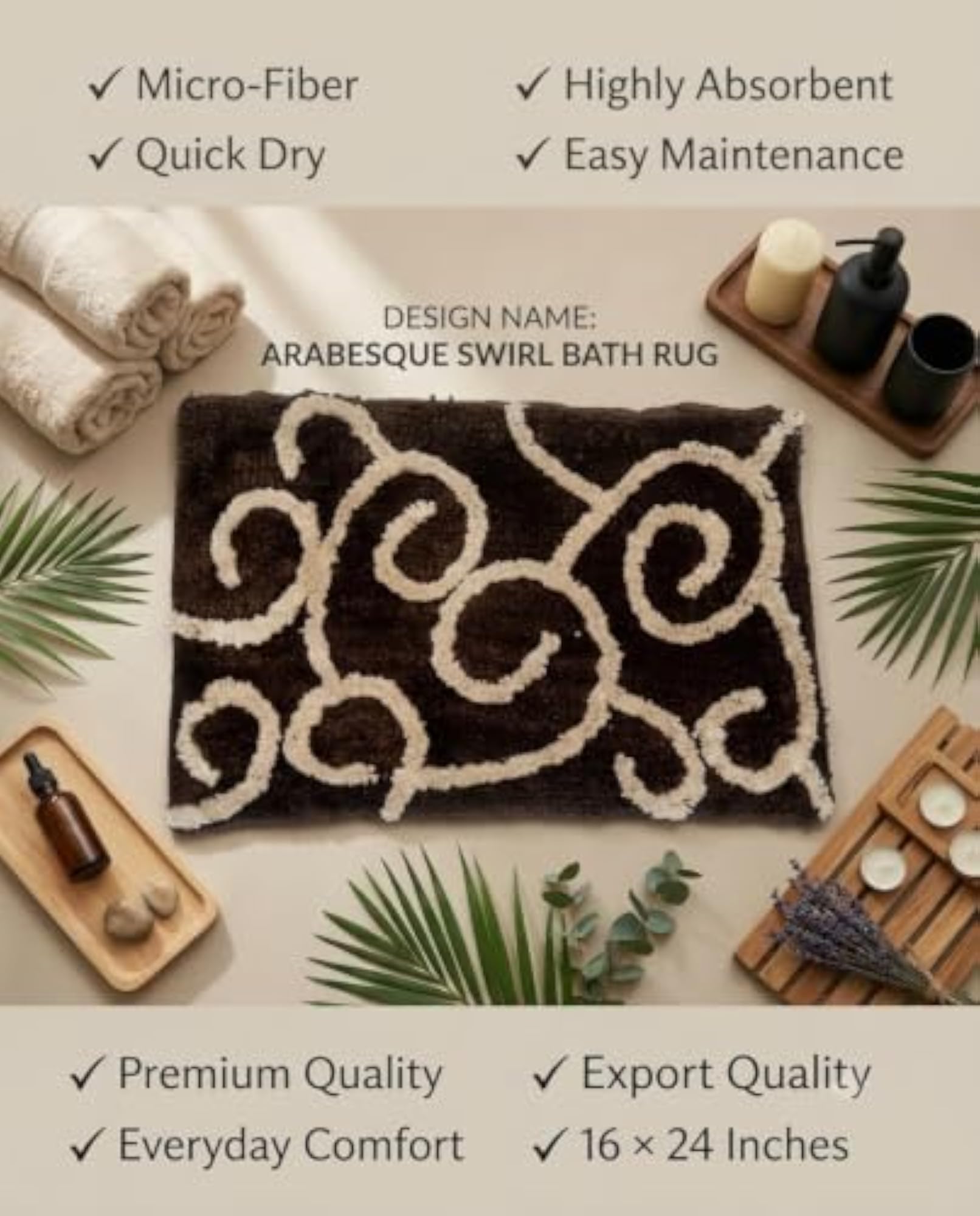 Premium Handwoven Micro-Fiber Floor Mat for Home