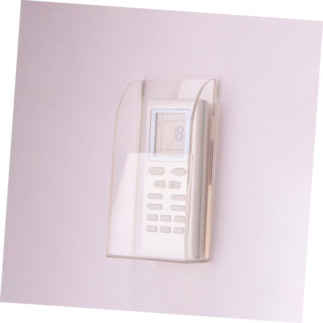 6pcs Remote Control Wall Organizer Punch Phone Storage Rack Compact Bedroom Sundries Holder for Spaces Transparent Design for Easy Access