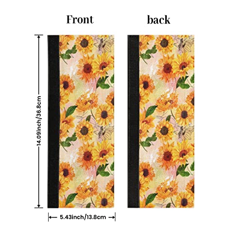 Image of Pardick Refrigerator Door Handle Covers Set of 2 Sunflower Flower Floral Washable Fridge Dishwasher Mocrowave Oven Door Decor Protector Handle Cover Keep Your Kitchen Appliance Clean from Food Stains