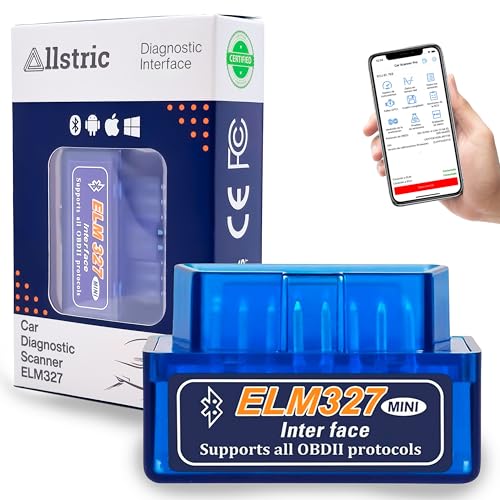 Allstric® Obd2 Diagnostic Voiture Multimarque. Elm 327 Outils Diagnostics système Moteur OBD-II. OBD2 Bluetooth Original pour Diagnostic Voiture. Valise...
