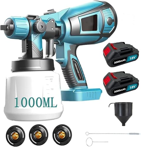 Akku Farbsprühsystem, Kompatibel mit Makita mit 2X 3000mAh Akku...