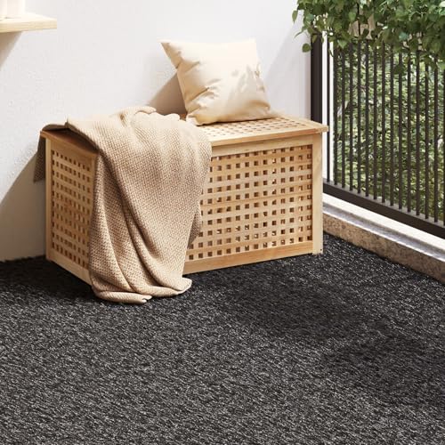 Brokky 42006437 Artificial Grass Black 8x1 m Wooden Standing Side Cabinet Unit for Living Room Kitchen Hallway