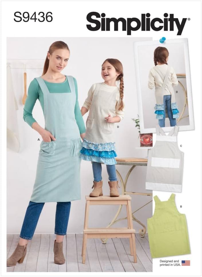 Simplicity Sewing Pattern S9436 Adults' and Children's Aprons