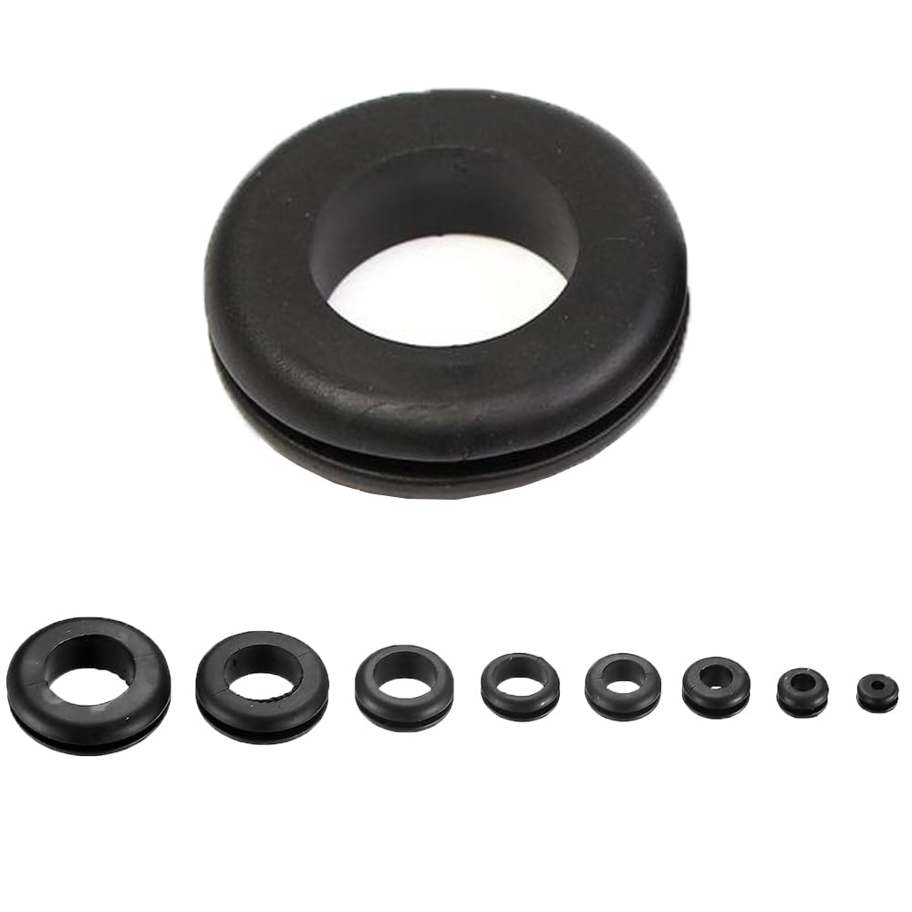 Ukcable-Ties Black Pvc Electrical Wiring Back Box Grommets Open (12Mm)