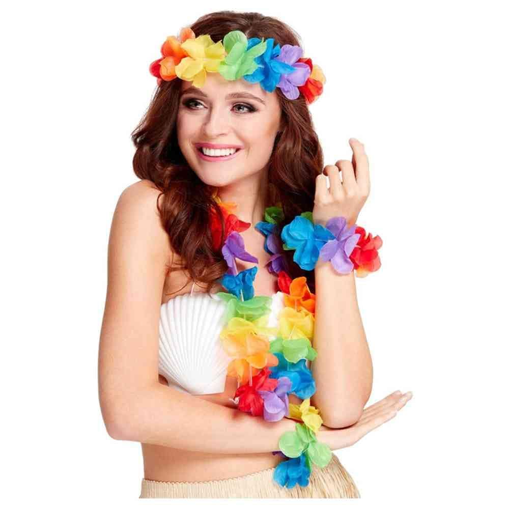 HiPPITY HOP The party collective Baby Hawaiin Mala Set Props Flower Garland Necklace Headband Bracelet For Pool & Carnival Party,Multicolor (B08PFJ731Q) Amazon Price History, Amazon Price Tracker