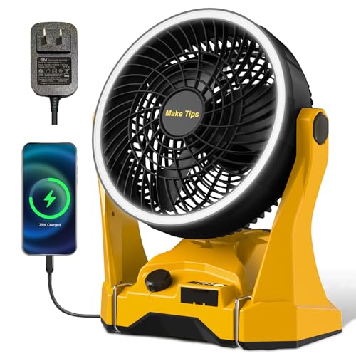 Fan with LED Ring Light