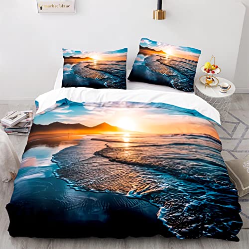 BIJOOT Ozean Motive Meer Bettwäsche 135X200Cm 3Er Set Weiche Mikrofaser...