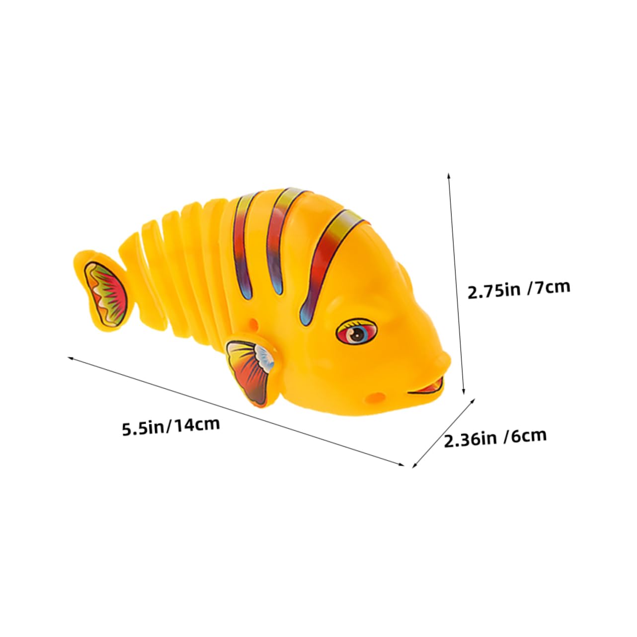 Abaodam 3pcs Wind Up Cartoon Fish Fun Clockwork Swinging Fish for Birthdays and Playtime Enhances Fine Motor Skills and Decorates Bedrooms Random Color