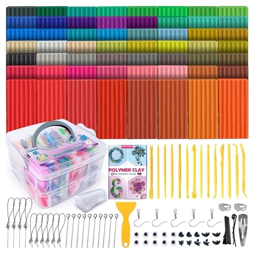 Polymer Clay Kit, 56 Colors Modeling Clay, DIY Oven Bake Molding Clay for Kids with Sculpting Clay Tools and Accessories, Art Craft Gift for Kids