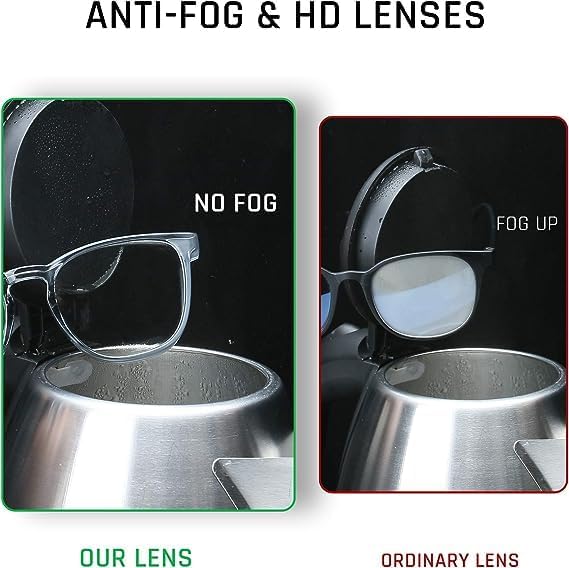 Miniatura 3 de TOREGE Gafas de seguridad transparentes, bonitas gafas de seguridad para mujeres, gafas protectoras para los ojos con lente de luz antivaho y