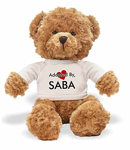 Preisvergleich Produktbild AdoptedBy TB1 Saba Teddy Bär Tragen Einen Wunschnamen T-Shirt
