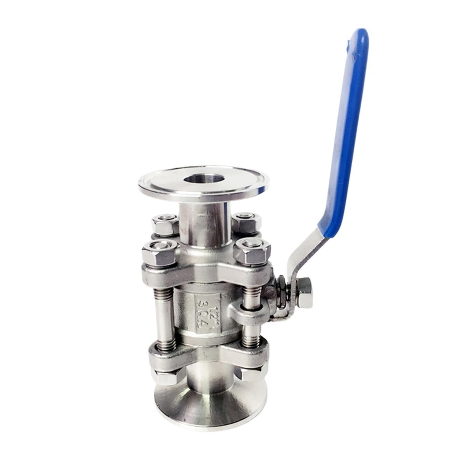 Válvula de bola triple abrazadera DN40 construida en acero inoxidable SUS304 de alta durabilidad