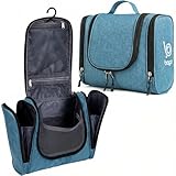 Bago Hanging Toiletry Bag For Women & Men - Travel Bags for Toiletries/Leak Proof/Hanging Hook/Inner Organization to Keep Items From Moving - Pack Like a PRO (SnowGray)