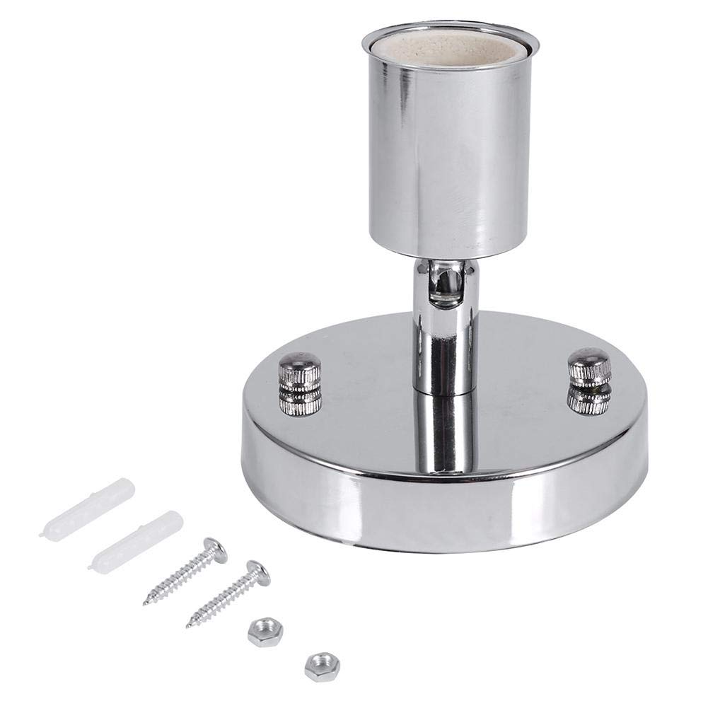 Bordstract Silver Ceiling Lights Lamp Holder E27 Metal Ceiling Pendant Light Fitting,180° Swivel Modern Wall Mounted Pendant Light Fitting,For Living Room Kitchen Dining Room Corridor Passage(Silver)