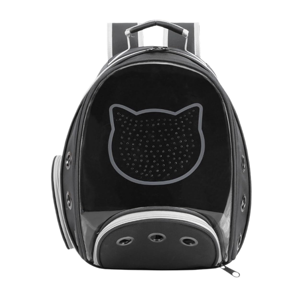 Zaino Zaino per Animali Domestici Forniture per Borsa per Trasportini per Gatti per Cani Trasparente Animali(Black)
