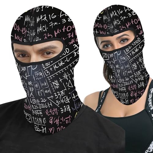 Balaclava con fórmula matemática para hombres y mujeres, máscara térmica para la cara para clima frío, equipo para motocicleta, máscara de esquí para invierno para mujeres y hombres miniatura 1